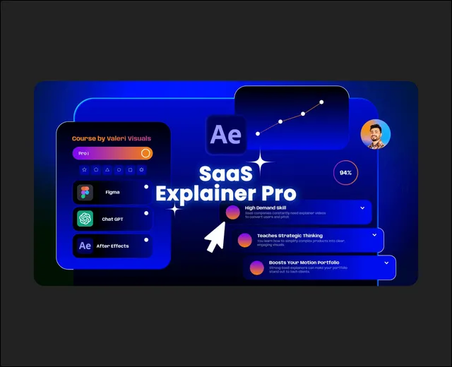 Preview of 🎓SaaS Explainer Animation: From UI Design to Motion in After Effects. By Valeri Visuals